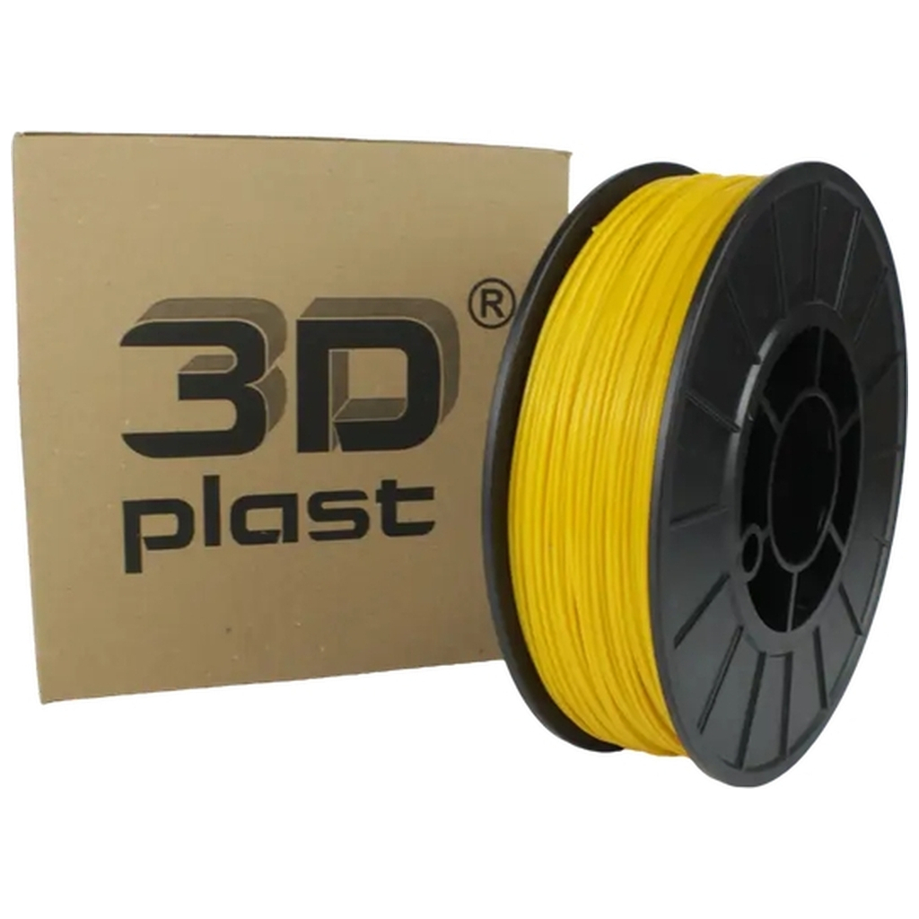 Пластик для 3D-принтера 3Dplast PLA 1.75мм, 0.85кг, yellow (3DPLA17508YL) - фото 1