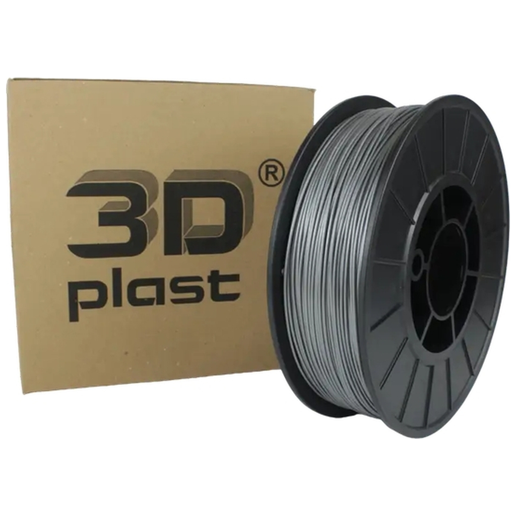Пластик для 3D-принтера 3Dplast PLA 1.75мм, 0.85кг, gray-metallic (3DPLA17508GMT) - фото 1 Пластик для 3D-принтера 3Dplast PLA 1.75мм, 0.85кг, gray-metallic (3DPLA17508GMT) - фото 1