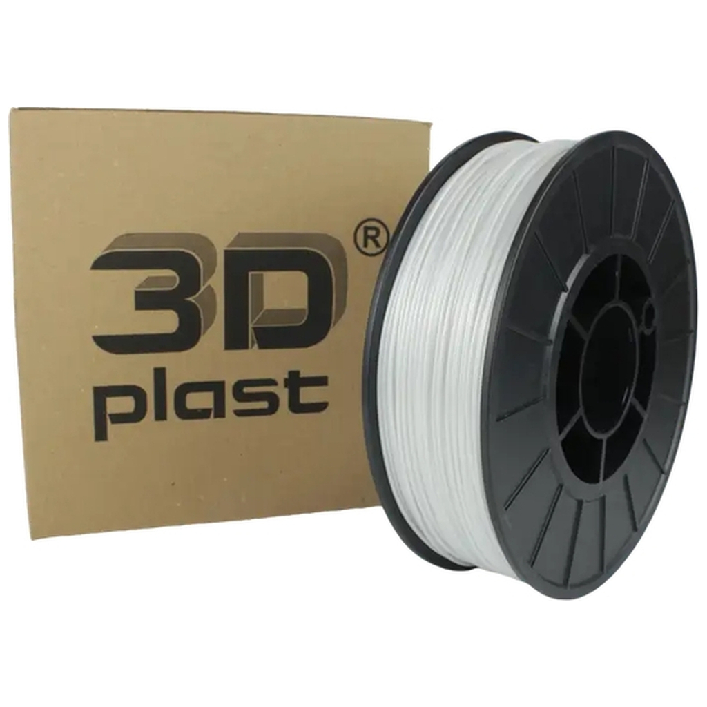 Пластик для 3D-принтера 3Dplast PETG 1.75мм, 0.85кг, white pearl (3DPTG17508PRL) - фото 1
