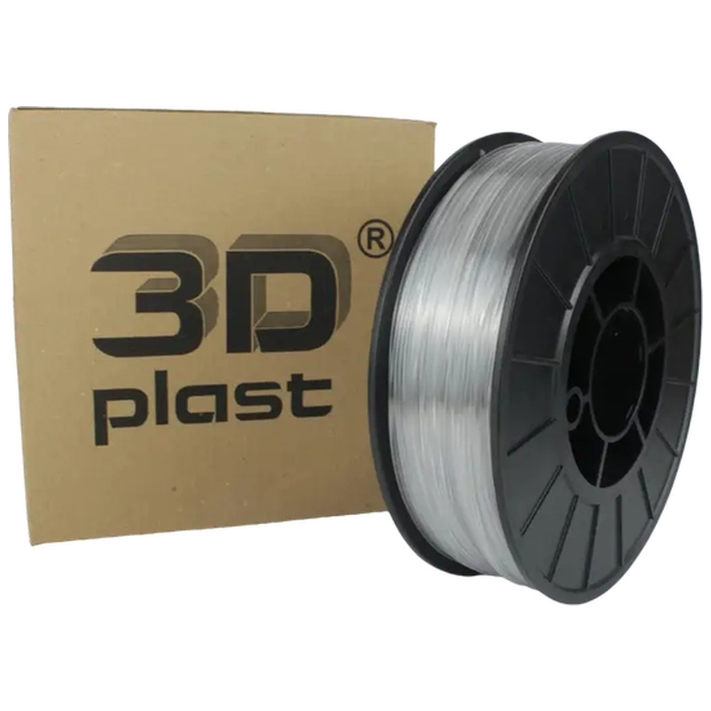 Пластик для 3D-принтера 3Dplast PETG 1.75мм, 0.85кг, transparent (3DPTG17508CLR) - фото 1