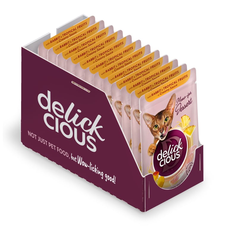 Вологий корм для кішок Delickcious Пластівці з качкою та лісовими ягодами у вершковому соусі 80 г (4820269141834) - фото 2