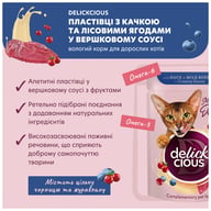 Вологий корм для кішок Delickcious Пластівці з кроликом та тропічними фруктами у вершковому соусі 80 г (4820269141841) - фото 3