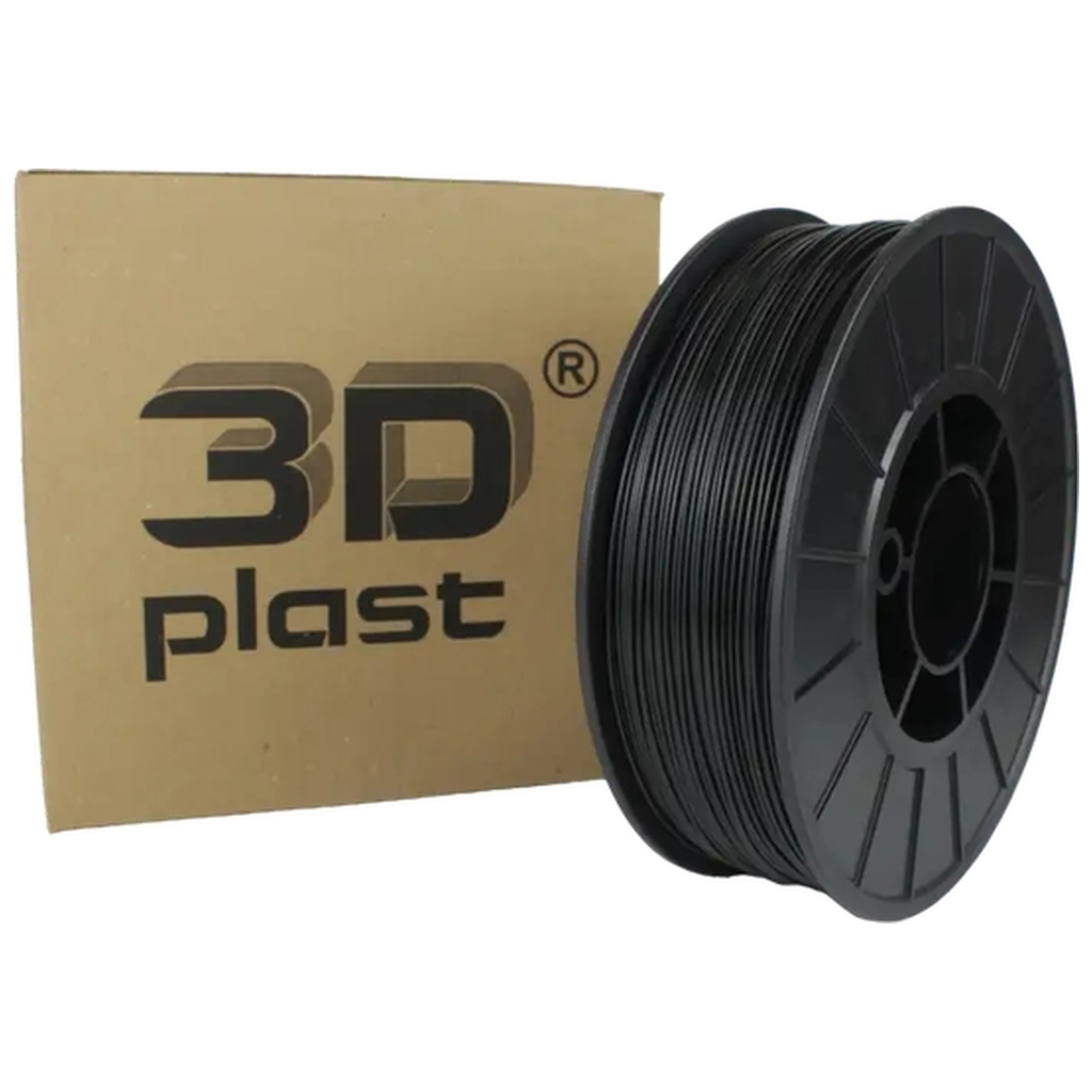 Пластик для 3D-принтера 3Dplast PETG 1.75мм, 3кг, black (3DPTG1753BLK) - фото 1 Пластик для 3D-принтера 3Dplast PETG 1.75мм, 3кг, black (3DPTG1753BLK) - фото 1