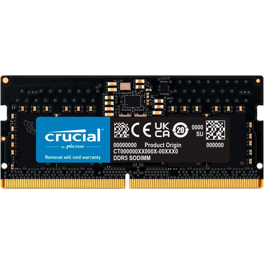 Модуль пам'яті для ноутбука SoDIMM DDR5 16GB 5600 MHz Micron (CT16G56C46S5T) - фото 1