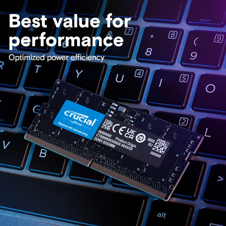 Модуль пам'яті для ноутбука SoDIMM DDR5 32GB 5600 MHz Micron (CT32G56C46S5T) - фото 5