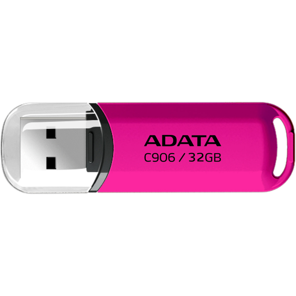 USB флеш накопичувач ADATA 32GB C906 Pink USB 2.0 (AC906-32G-RPP) - фото 1 USB флеш накопичувач ADATA 32GB C906 Pink USB 2.0 (AC906-32G-RPP) - фото 1