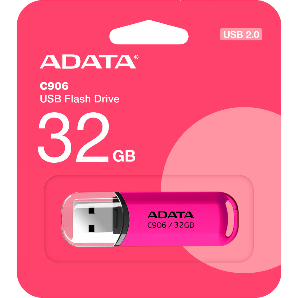 USB флеш накопичувач ADATA 32GB C906 Pink USB 2.0 (AC906-32G-RPP) - фото 3 USB флеш накопичувач ADATA 32GB C906 Pink USB 2.0 (AC906-32G-RPP) - фото 3