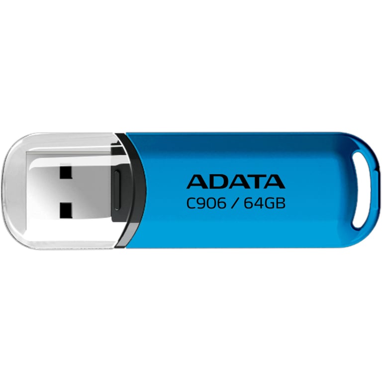USB флеш накопичувач ADATA 64GB C906 Blue USB 2.0 (AC906-64G-RWB) - фото 1