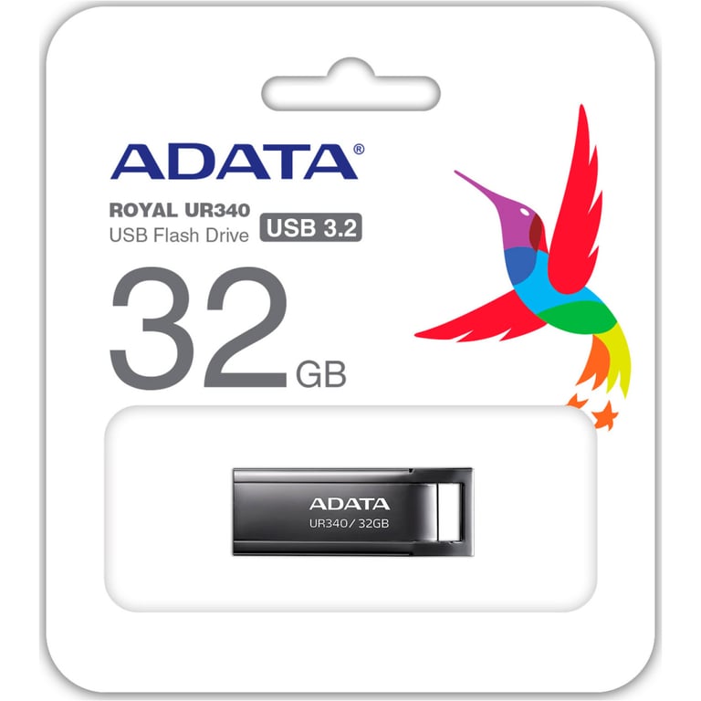 USB флеш накопичувач ADATA 32GB UR340 Black USB 3.2 (AROY-UR340-32GBK) - фото 5