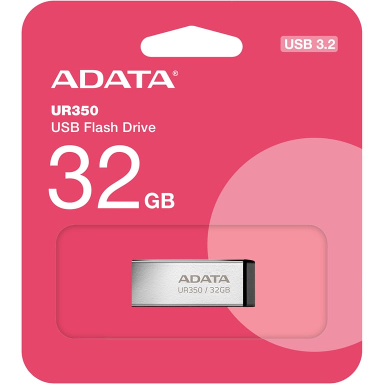 USB флеш накопичувач ADATA 32GB UR350 Silver-Black USB 3.2 (UR350-32G-RSR/BK) - фото 5