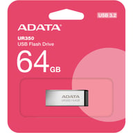 USB флеш накопичувач ADATA 64GB UR350 Silver-Black USB 3.2 (UR350-64G-RSR/BK) - фото 5