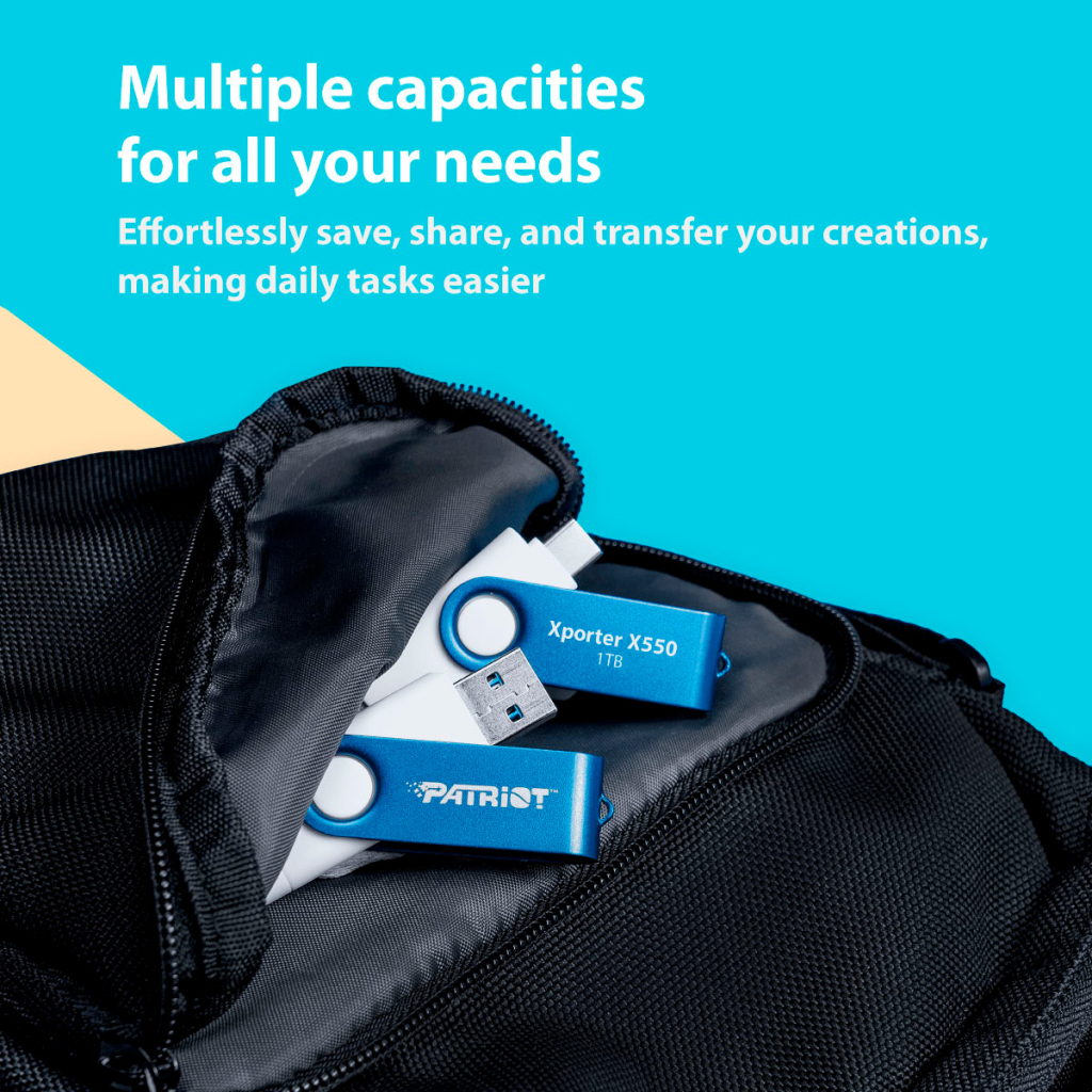 USB флеш накопичувач Patriot 32GB Xporter X550 USB 3.2/Type-C (PS32GX550AAD) - фото 8 USB флеш накопичувач Patriot 32GB Xporter X550 USB 3.2/Type-C (PS32GX550AAD) - фото 8