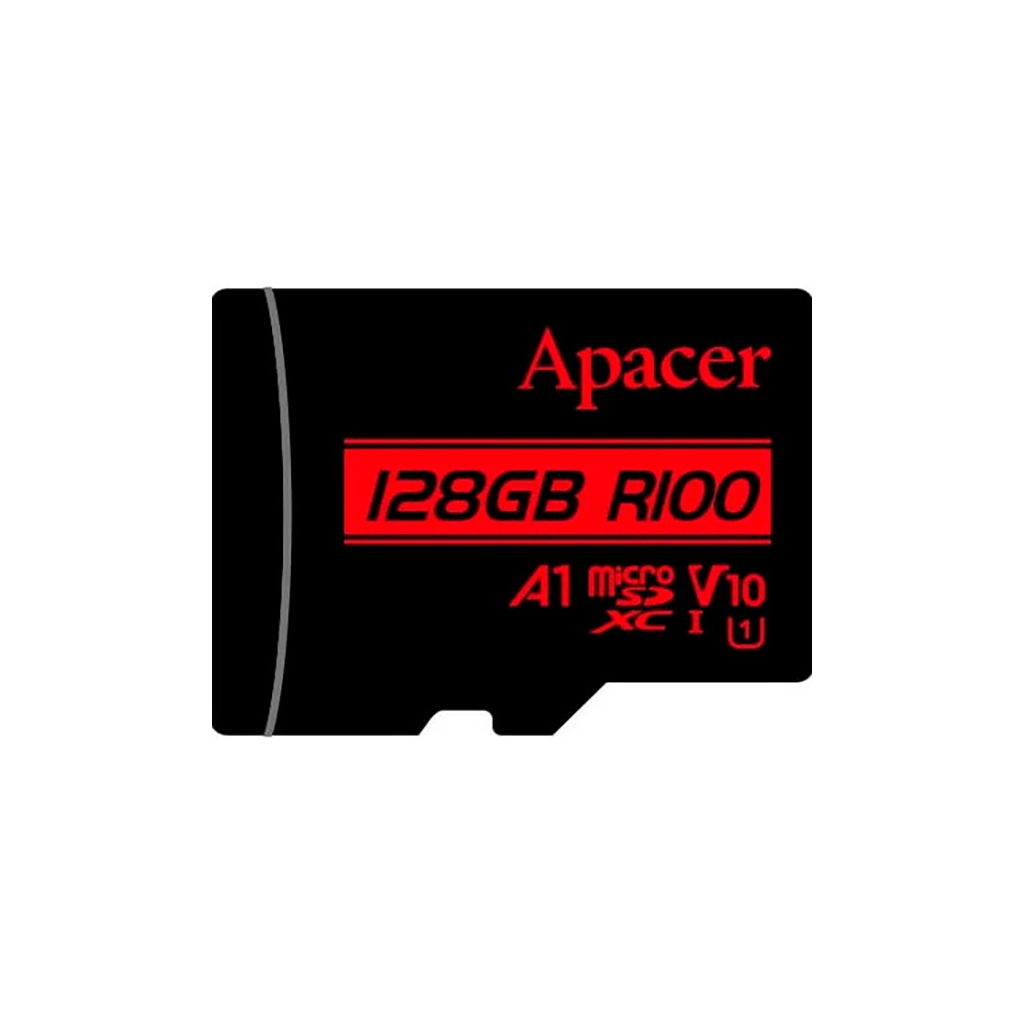 Карта пам'яті Apacer 128GB microSD class 10 UHS-I V10 A1 (AP128GMCSX10UB-RA) - фото 1 Карта пам'яті Apacer 128GB microSD class 10 UHS-I V10 A1 (AP128GMCSX10UB-RA) - фото 1