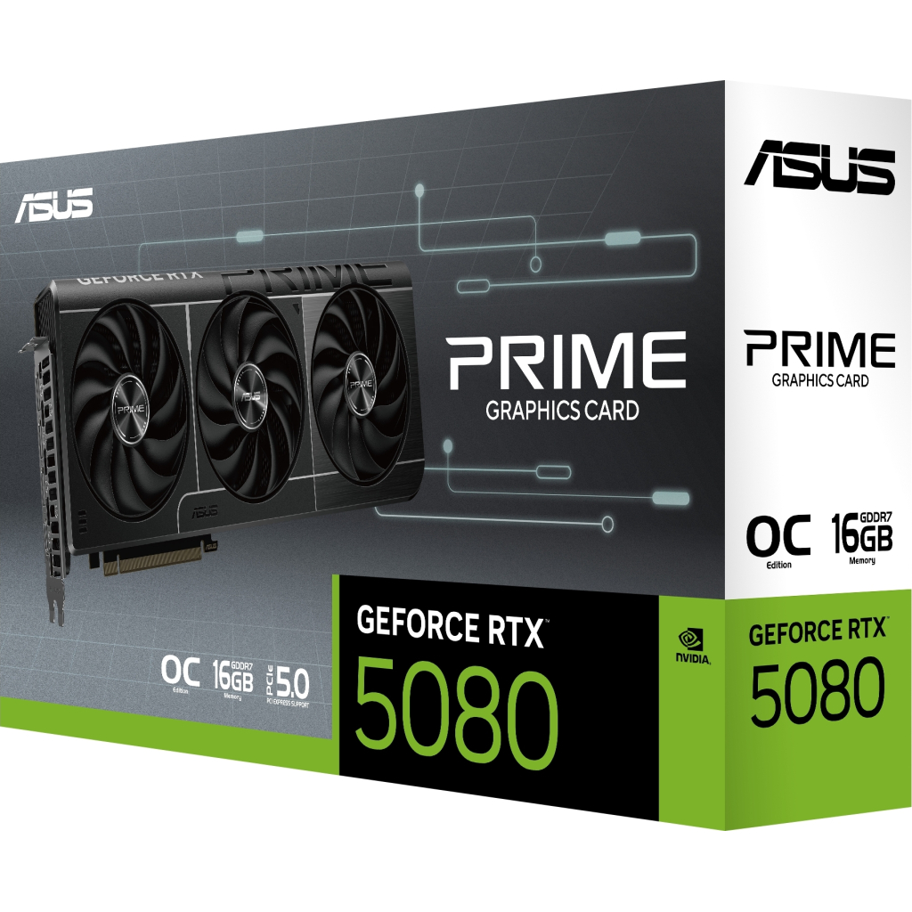 Відеокарта ASUS GeForce RTX5080 16GB PRIME OC (PRIME-RTX5080-O16G) - фото 4 Відеокарта ASUS GeForce RTX5080 16GB PRIME OC (PRIME-RTX5080-O16G) - фото 4