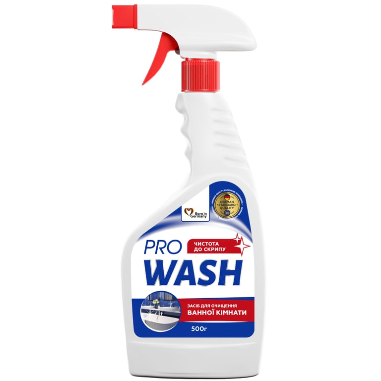 Спрей для чищення ванн Pro Wash Для миття ванної кімнати та сантехніки 500 г (4262396145468)