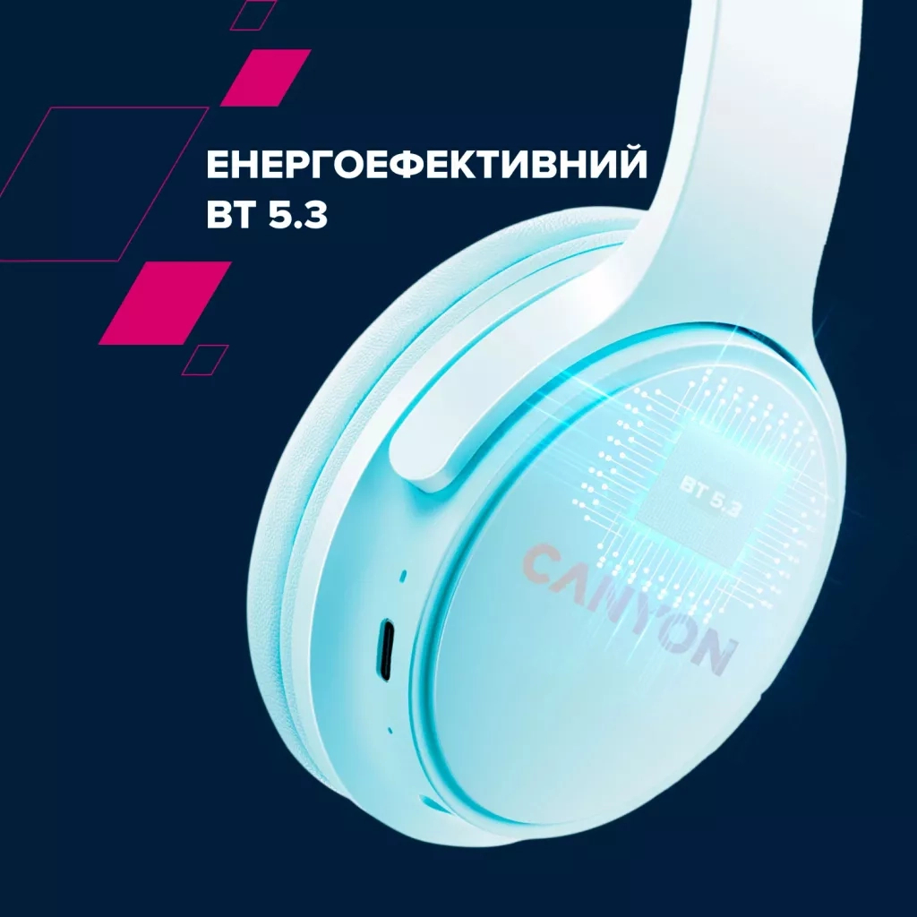 Навушники Canyon OnRiff 4 Bluetooth Pink (CNS-CBTHS4P) - фото 12 Навушники Canyon OnRiff 4 Bluetooth Pink (CNS-CBTHS4P) - фото 12