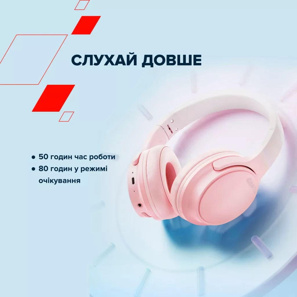 Навушники Canyon OnRiff 4 Bluetooth Pink (CNS-CBTHS4P) - фото 4 Навушники Canyon OnRiff 4 Bluetooth Pink (CNS-CBTHS4P) - фото 4