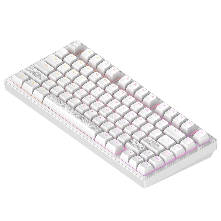 Клавіатура Dark Project ALU81 Terra Nostra PBT RGB Mech G3MS Moonstone White (DPKB_NOSTRA_81_ANSI_WHITE_UA) - фото 3