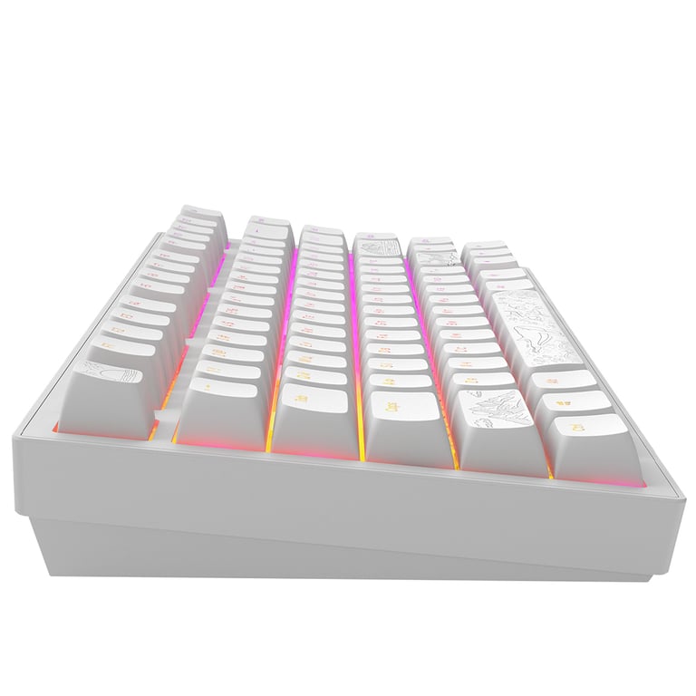 Клавіатура Dark Project ALU81 Terra Nostra PBT RGB Mech G3MS Moonstone White (DPKB_NOSTRA_81_ANSI_WHITE_UA) - фото 7