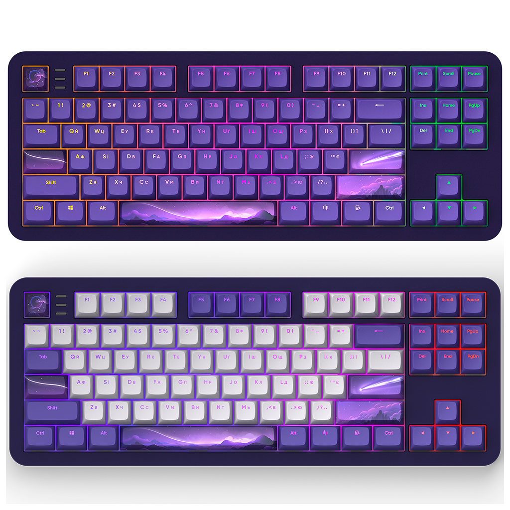 Клавіатура Dark Project ALU87 Celestial ABS RGB Mech G3MS Voidstone Violet (DPKB_CELESTIAL_87_ANSI_UA) - фото 2 Клавіатура Dark Project ALU87 Celestial ABS RGB Mech G3MS Voidstone Violet (DPKB_CELESTIAL_87_ANSI_UA) - фото 2