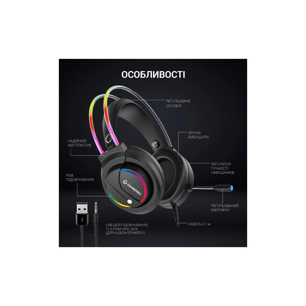 Навушники GamePro HS733 Black (HS733) - фото 4 Навушники GamePro HS733 Black (HS733) - фото 4