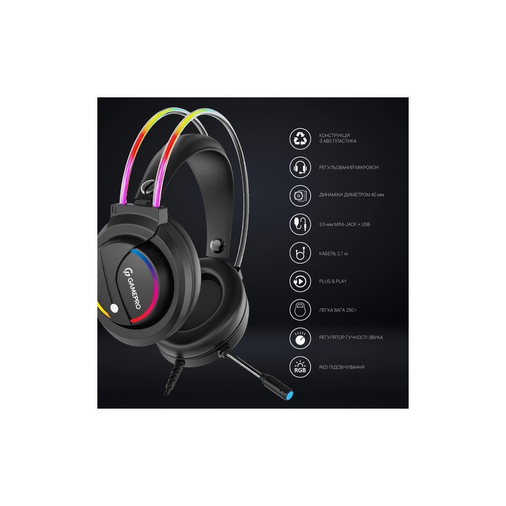 Навушники GamePro HS733 Black (HS733) - фото 8 Навушники GamePro HS733 Black (HS733) - фото 8