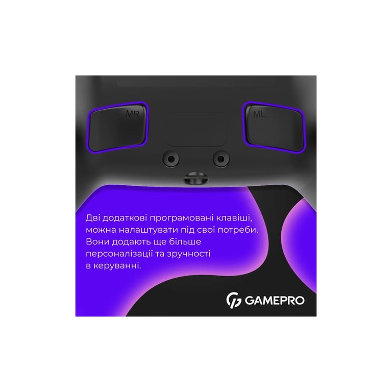 Геймпад GamePro GPS13B BT 5.3/USB/PC/iOS/Android/PS3/PS4 RGB Black (GPS13B) - фото 8