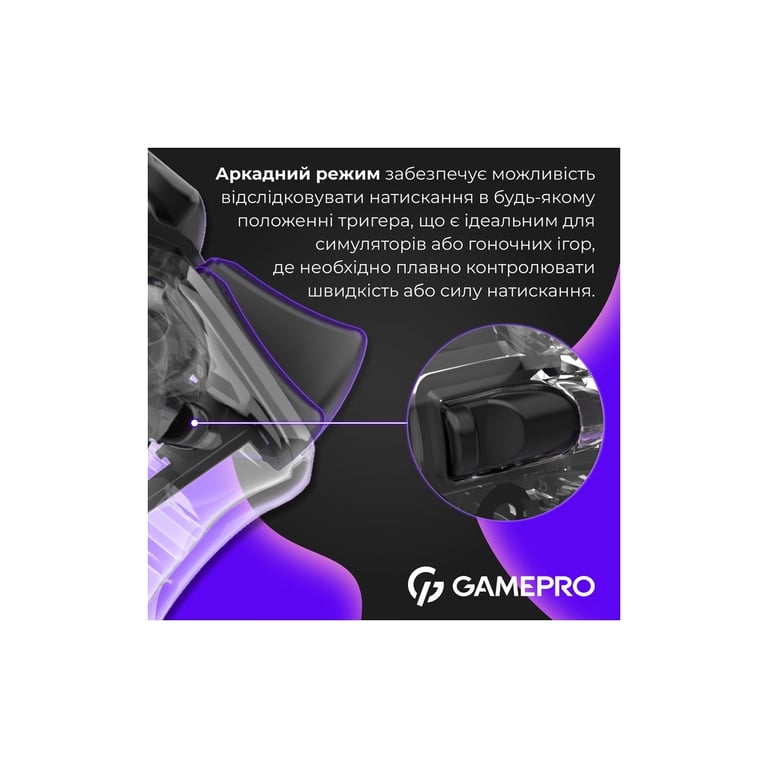 Геймпад GamePro GPS13T BT 5.3/USB/PC/iOS/Android/PS3/PS4 RGB Transparent (GPS13T) - фото 6