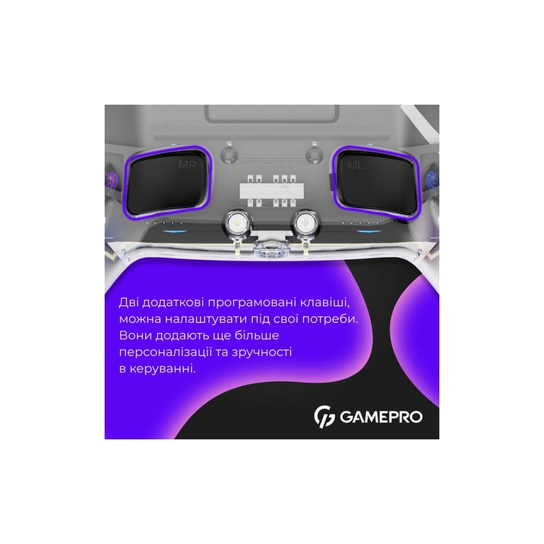 Геймпад GamePro GPS13T BT 5.3/USB/PC/iOS/Android/PS3/PS4 RGB Transparent (GPS13T) - фото 8