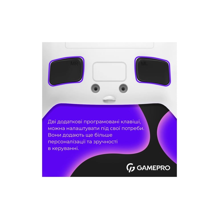 Геймпад GamePro GPS13W BT 5.3/USB/PC/iOS/Android/PS3/PS4 RGB White (GPS13W) - фото 8