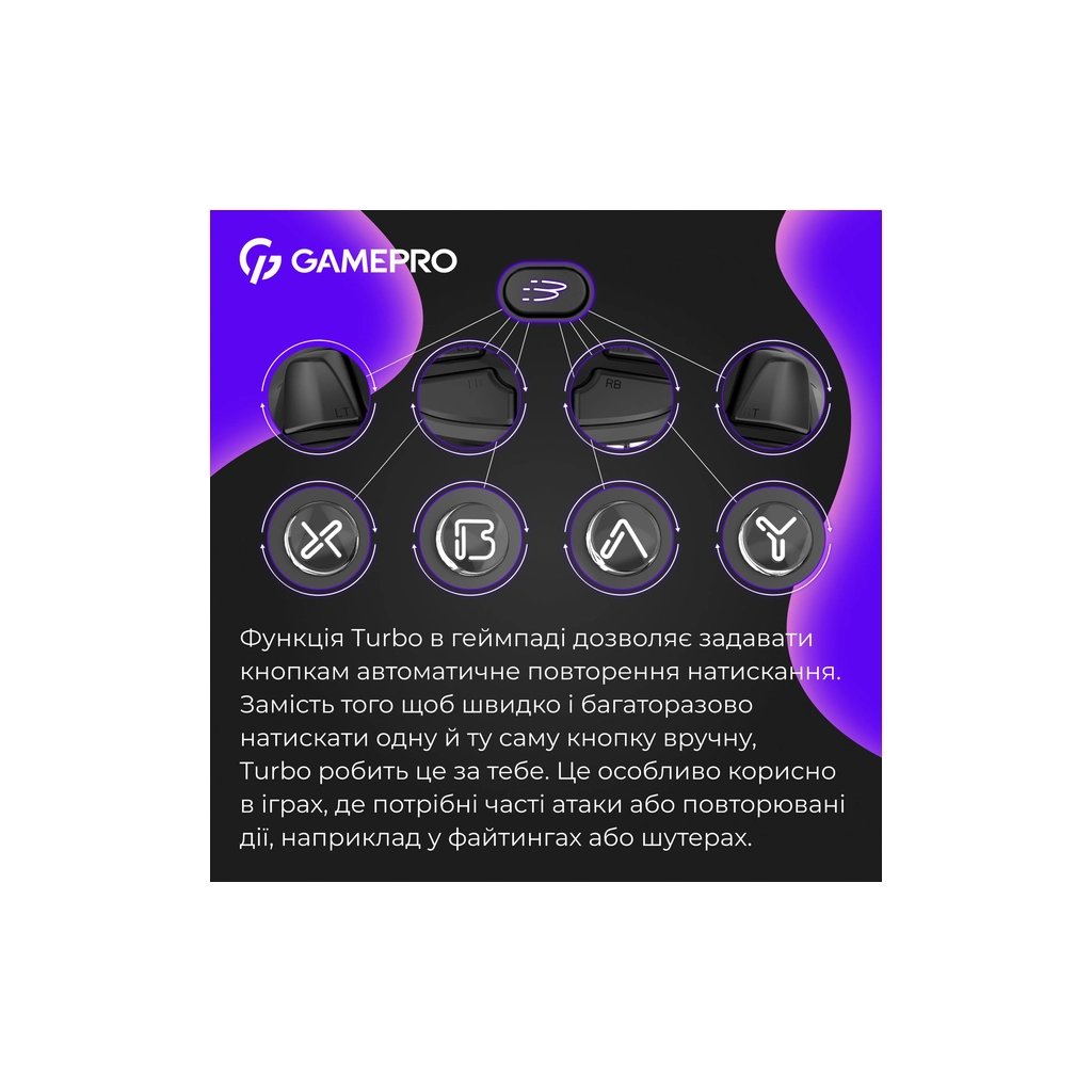 Геймпад GamePro GPX13B 2.4G/BT 5.1/USB/PC/iOS/Android RGB Black (GPX13B) - фото 11 Геймпад GamePro GPX13B 2.4G/BT 5.1/USB/PC/iOS/Android RGB Black (GPX13B) - фото 11