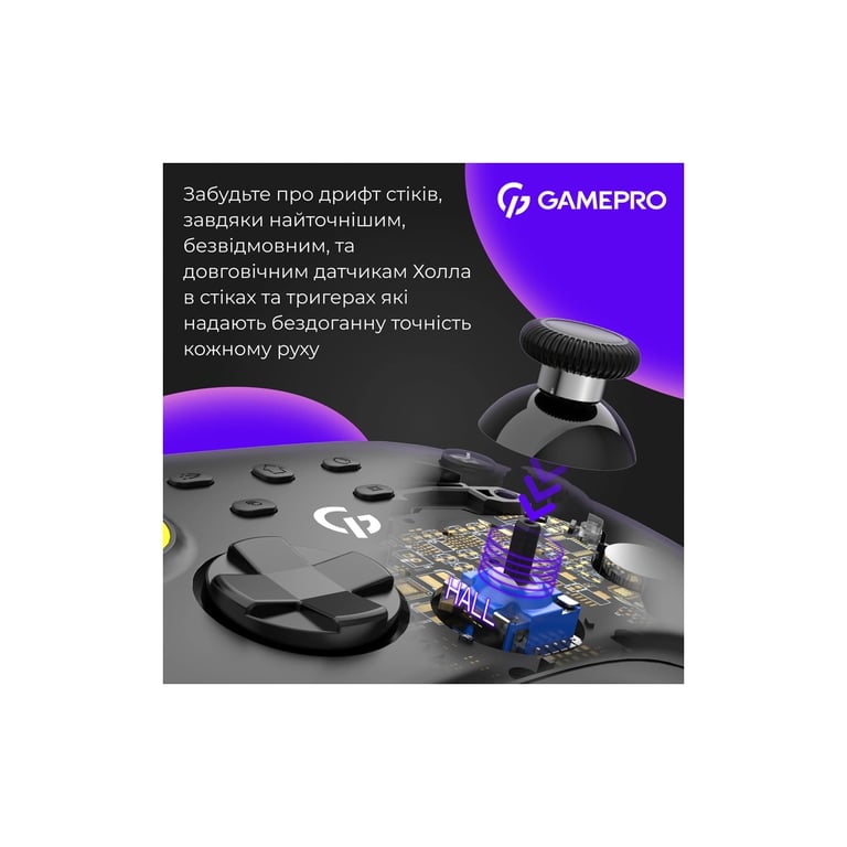 Геймпад GamePro GPX13B 2.4G/BT 5.1/USB/PC/iOS/Android RGB Black (GPX13B) - фото 5
