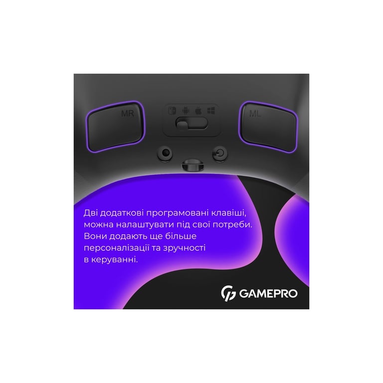 Геймпад GamePro GPX13B 2.4G/BT 5.1/USB/PC/iOS/Android RGB Black (GPX13B) - фото 8