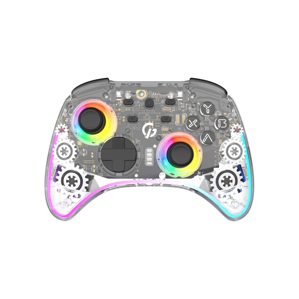 Геймпад GamePro GPX13T 2.4G/BT 5.1/USB/PC/iOS/Android RGB Transparent (GPX13T) - фото 1