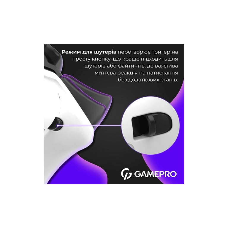 Геймпад GamePro GPX13W 2.4G/BT 5.1/USB/PC/iOS/Android RGB White (GPX13W) - фото 7