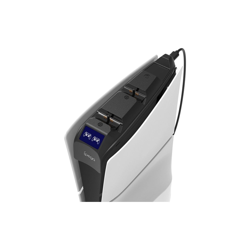 Зарядний пристрій iPega PG-P5S016 Для геймпадів DualSense PS5 Sony PlayStation 5 Slim Black (PG-P5S016) - фото 2 Зарядний пристрій iPega PG-P5S016 Для геймпадів DualSense PS5 Sony PlayStation 5 Slim Black (PG-P5S016) - фото 2