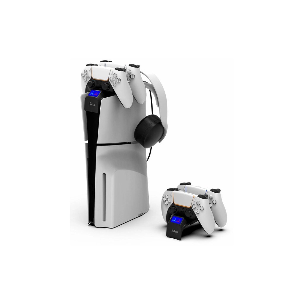Зарядний пристрій iPega PG-P5S016 Для геймпадів DualSense PS5 Sony PlayStation 5 Slim Black (PG-P5S016) - фото 4 Зарядний пристрій iPega PG-P5S016 Для геймпадів DualSense PS5 Sony PlayStation 5 Slim Black (PG-P5S016) - фото 4