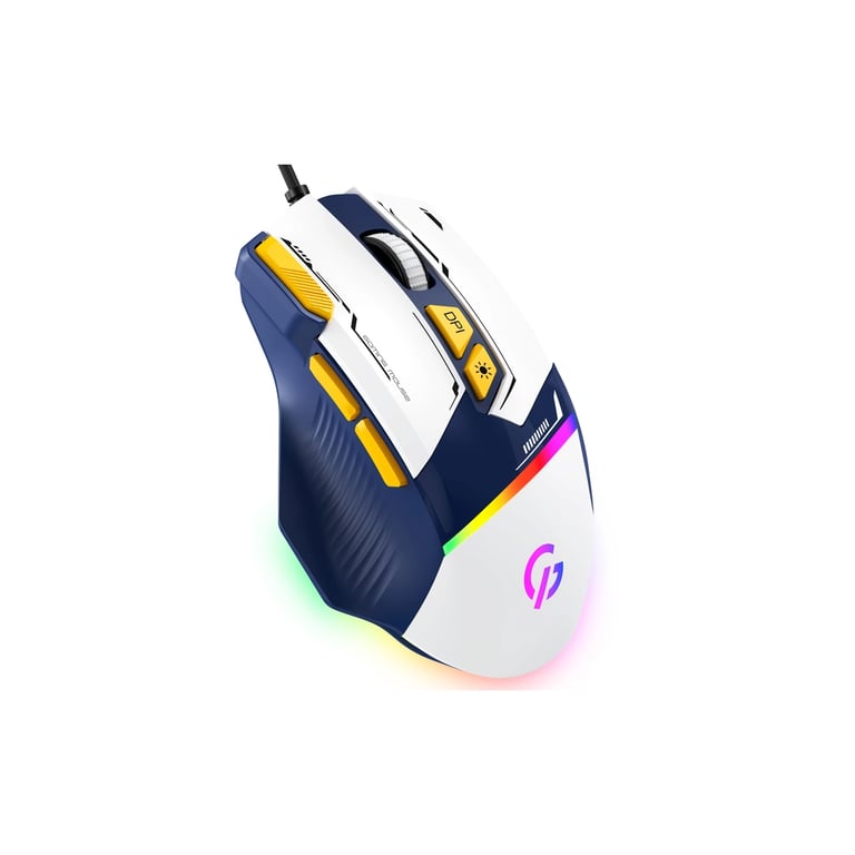 Мишка GamePro GM300BL USB Blue/White (GM300BL) - фото 2