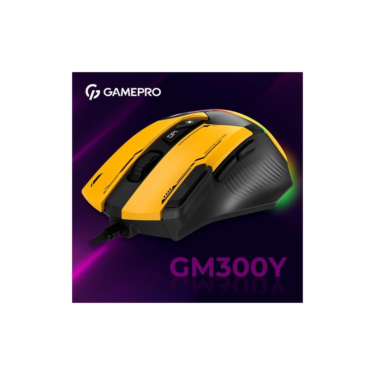 Мишка GamePro GM300Y USB Yellow/Black (GM300Y) - фото 7