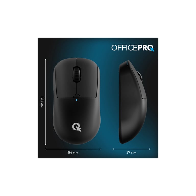 Мишка OfficePro M307B Silent Click Wireless/Bluetooth Black (M307B) - фото 4