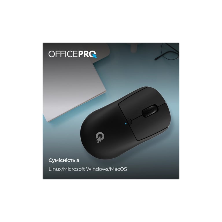 Мишка OfficePro M307B Silent Click Wireless/Bluetooth Black (M307B) - фото 8