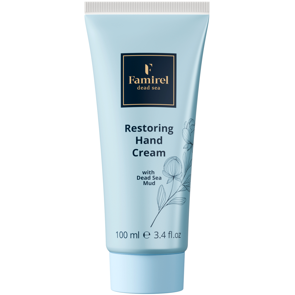 Крем для рук Famirel Restoring Hand Cream Відновлювальний з гряззю Мертвого моря 100 мл (7290114085212) Крем для рук Famirel Restoring Hand Cream Відновлювальний з гряззю Мертвого моря 100 мл (7290114085212)