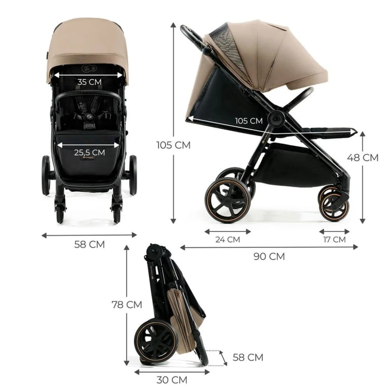 Коляска Kinderkraft Mitzy Linen Beige (KSMITZ00BEG0000) (5902533924356) - фото 6