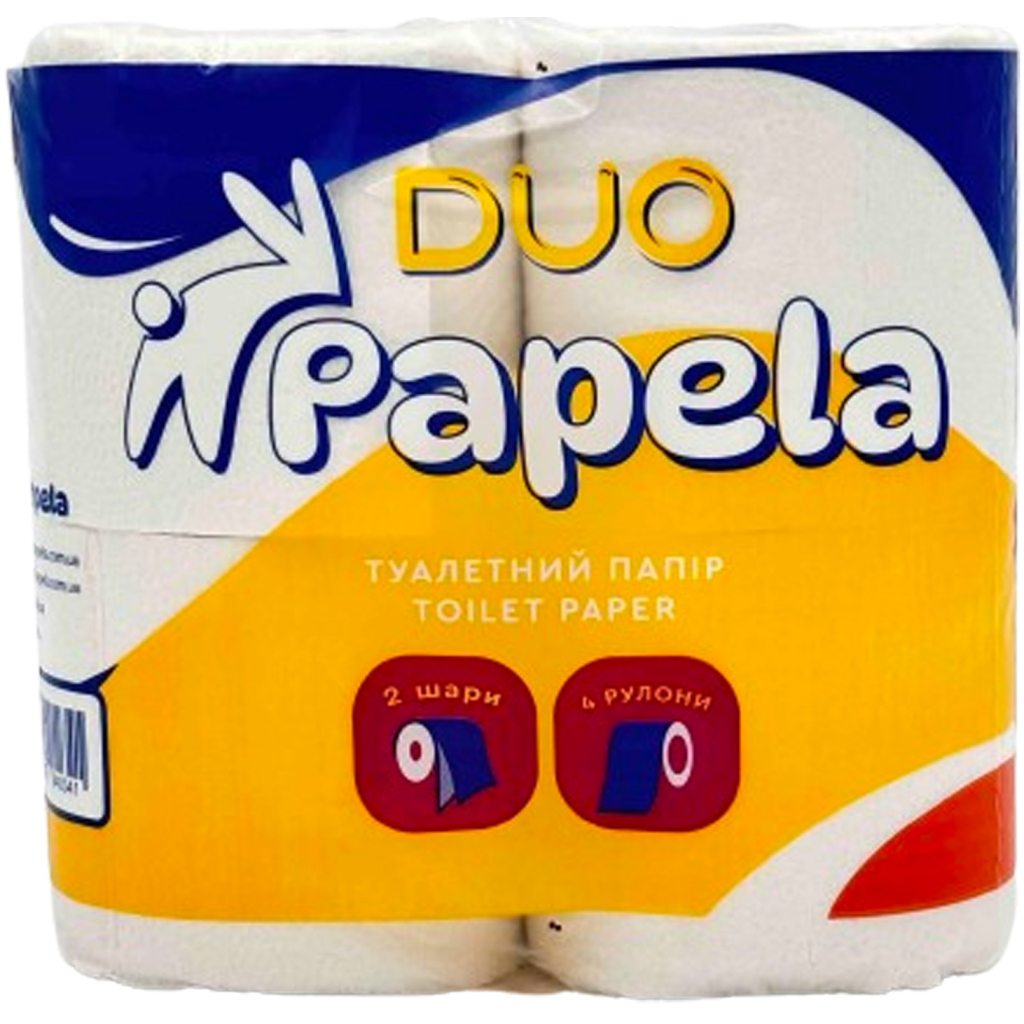 Туалетний папір Papela Duo 2 шари 120 відривів 4 рулони (4820270940341) - фото 1 Туалетний папір Papela Duo 2 шари 120 відривів 4 рулони (4820270940341) - фото 1