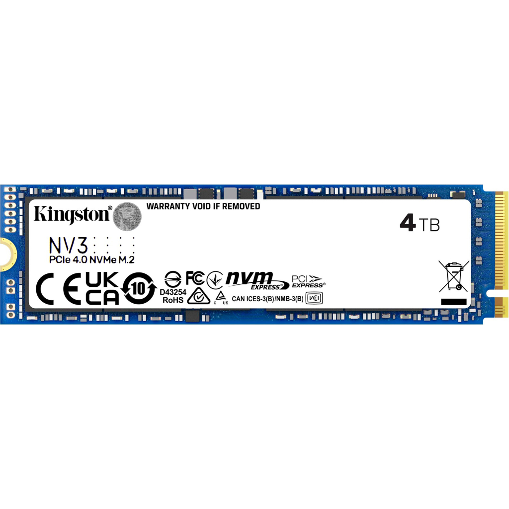 Накопичувач SSD M.2 2280 4TB Kingston (SNV3S/4000G) - фото 1