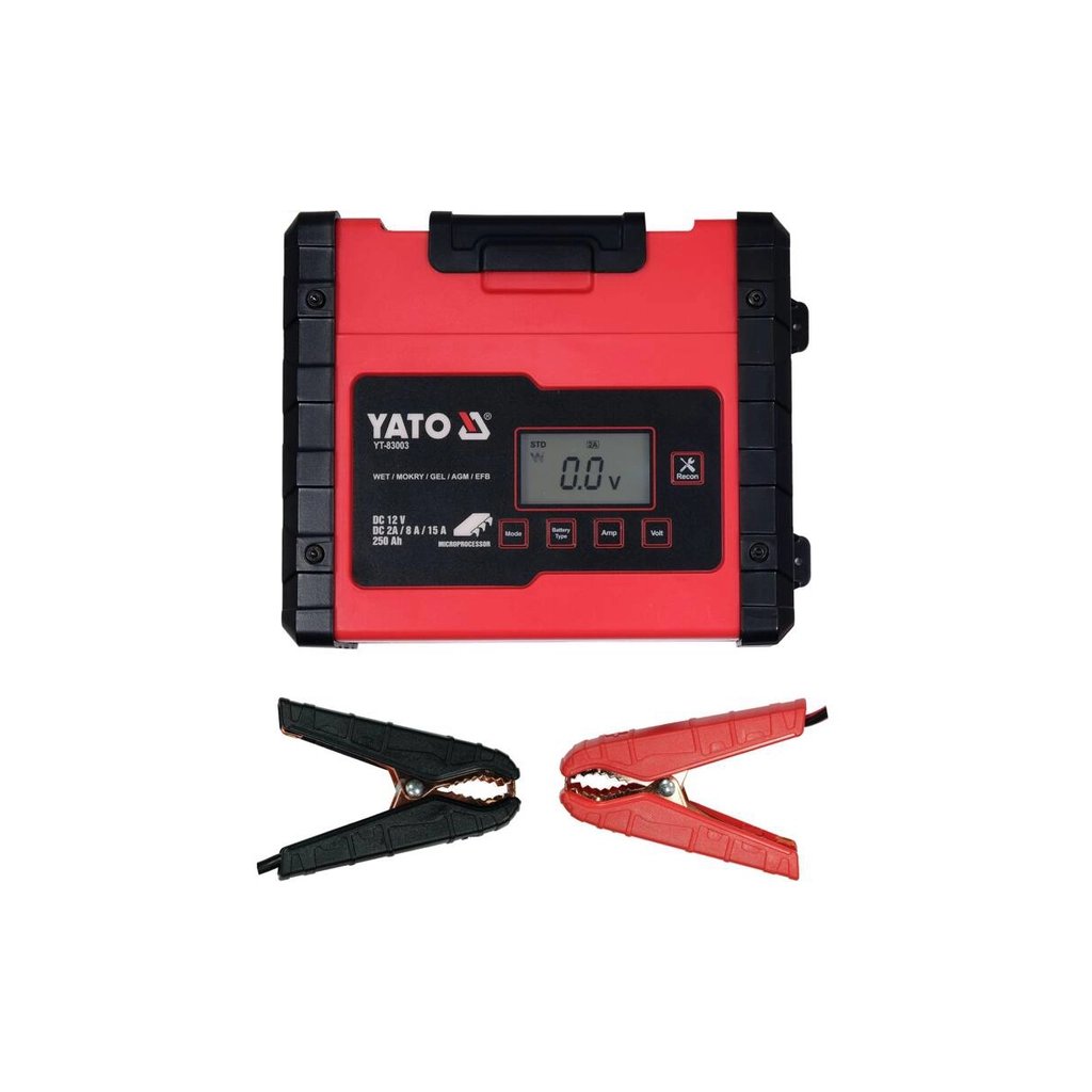 Зарядний пристрій для автомобільного акумулятора Yato YT-83003 Зарядний пристрій для автомобільного акумулятора Yato YT-83003