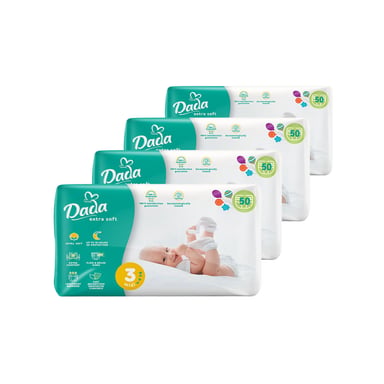 Підгузки Dada Extra Soft Розмір 3 MIDI (4-9 кг) 4 упаковки по 50 шт (200 шт) (4820174989545) - фото 1