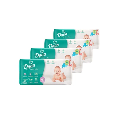 Підгузки Dada Extra Soft Розмір 4 MAXI (7-18 кг) 4 упаковки по 46 шт (184 шт) (4820174989552) - фото 1