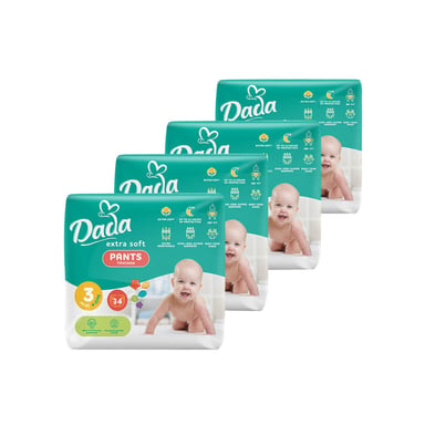 Підгузки Dada Extra Soft 3 Midi (6-11 кг) 136 шт. (4 упаковки по 34 шт) (4820174989613) - фото 1