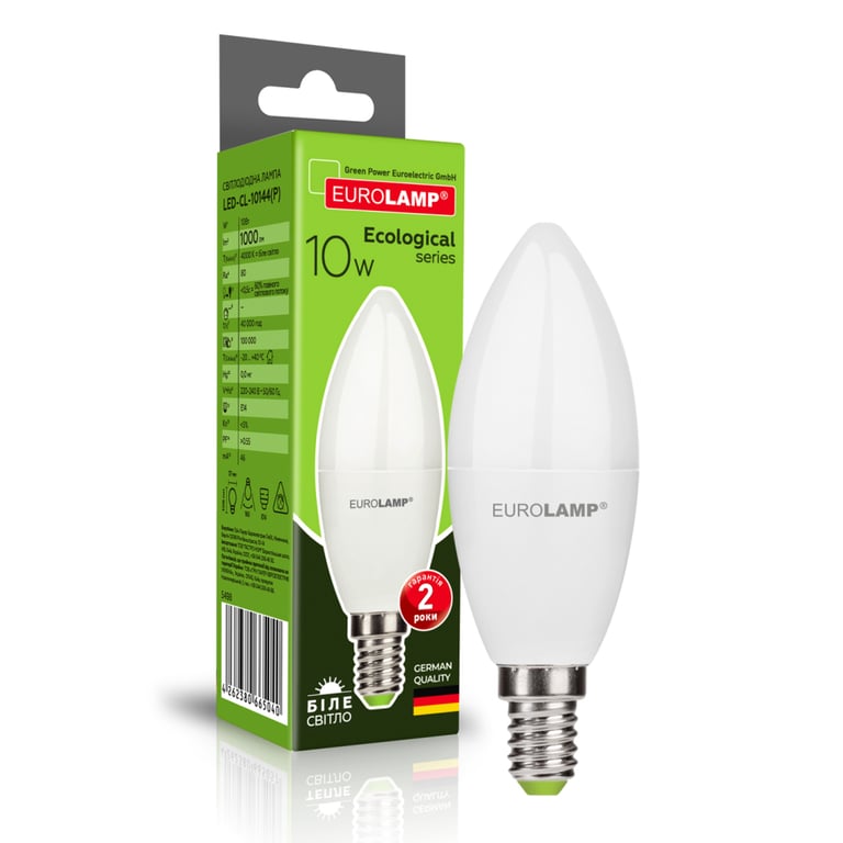 Лампочка Eurolamp ECO "Р" CL 10W 1000 lm E14 4000K (LED-CL-10144(P)) - фото 2